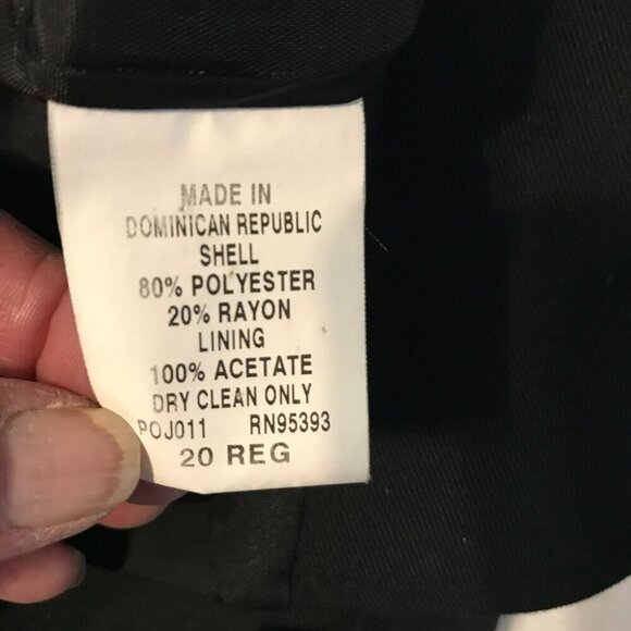 Unknown Brand Youth 3-Button Blazer Fully Lined Sz 20 Regular in Black - Picture 12 of 15